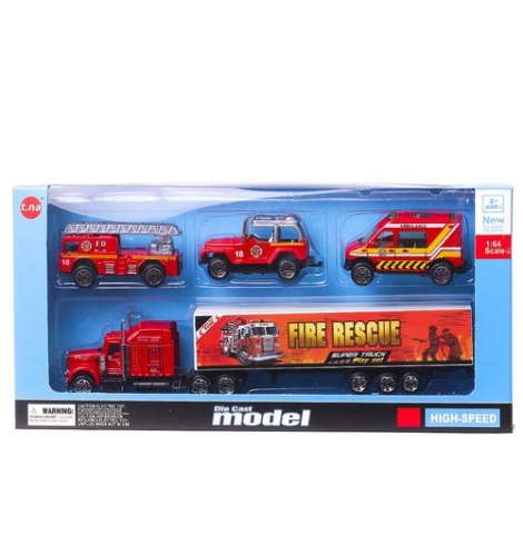 Die-cast Model Fire Rescue Vehicles Set for Boys